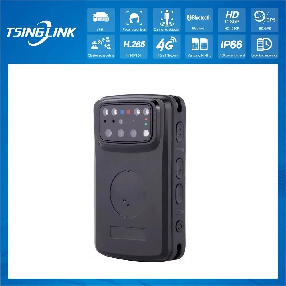 Type-C Fast Charging 4G LTE Cellular Network 1080P Night Vision Body Worn Camera