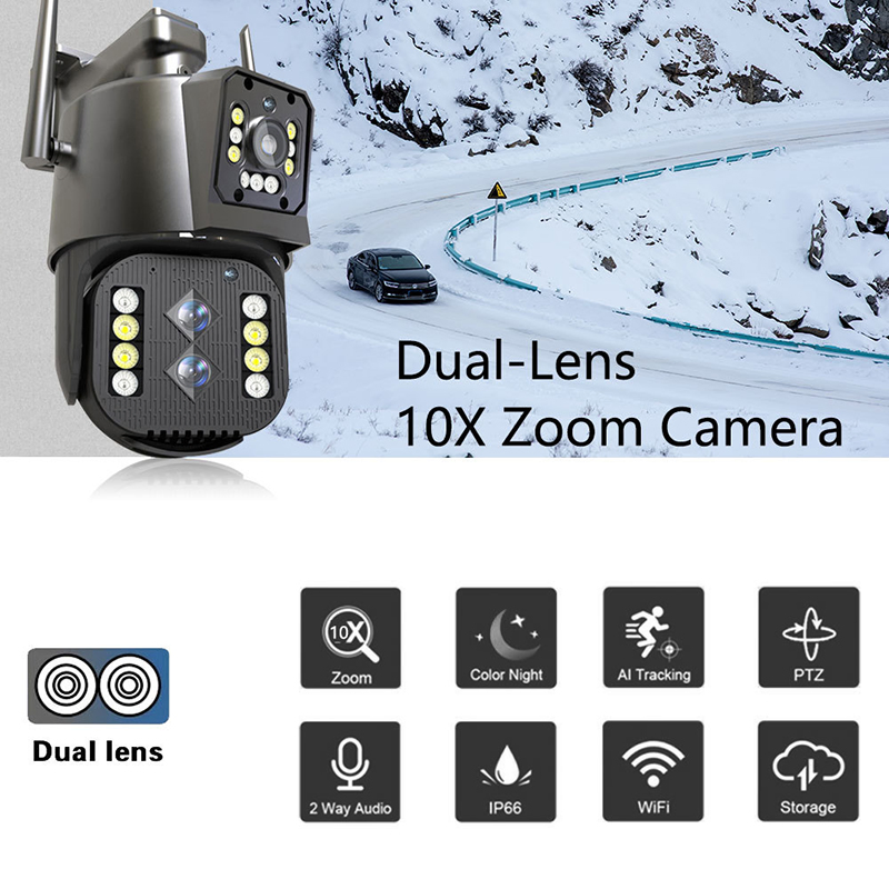 2. Dual Lens Network Camera with 10X Optical Zoom PTZ
