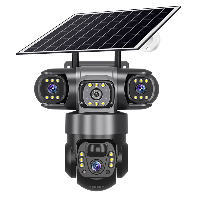 4G LTE Solar Powered PTZ Outdoor Security Camera with Night Vision and Two-Way Audio