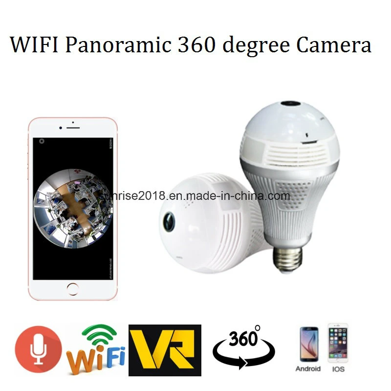 WiFi 360 Degree Security CCTV Camera Panoramic Fisheye Night Vision Lamp Camera