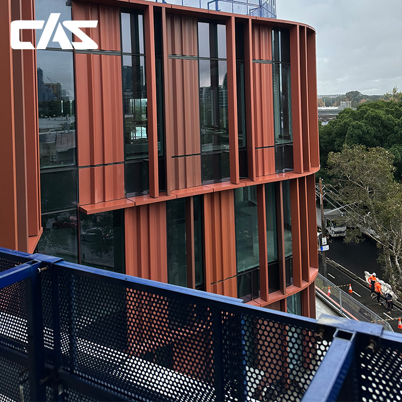 Building Facade Aluminum Glass Built Curtain Wall Hidden Capped Spandrel Unitized Facade