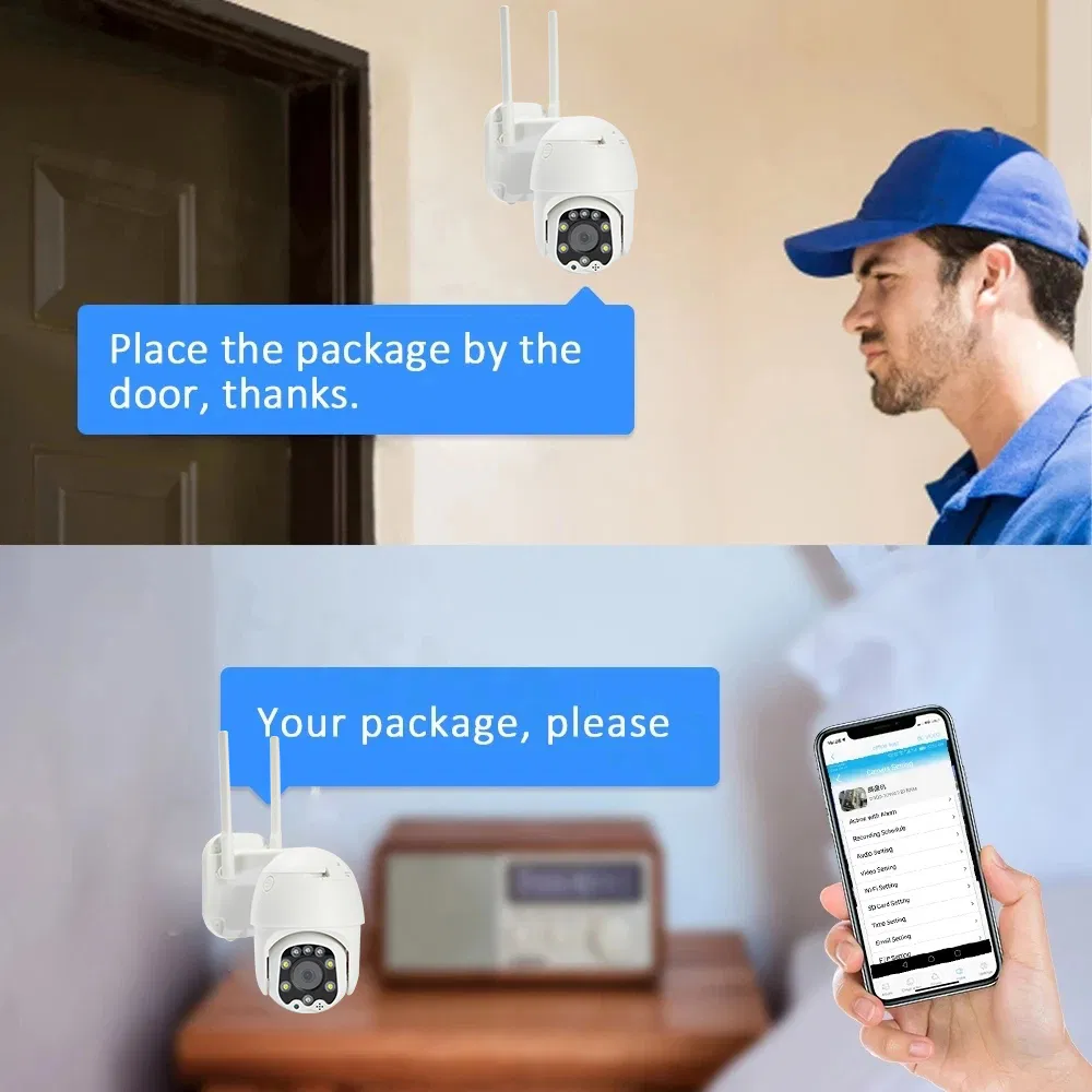 5X Optical Zoom Outdoor WiFi PTZ Camera Wholesale Small Surveillance Cameras Compatible with Hik Dahua