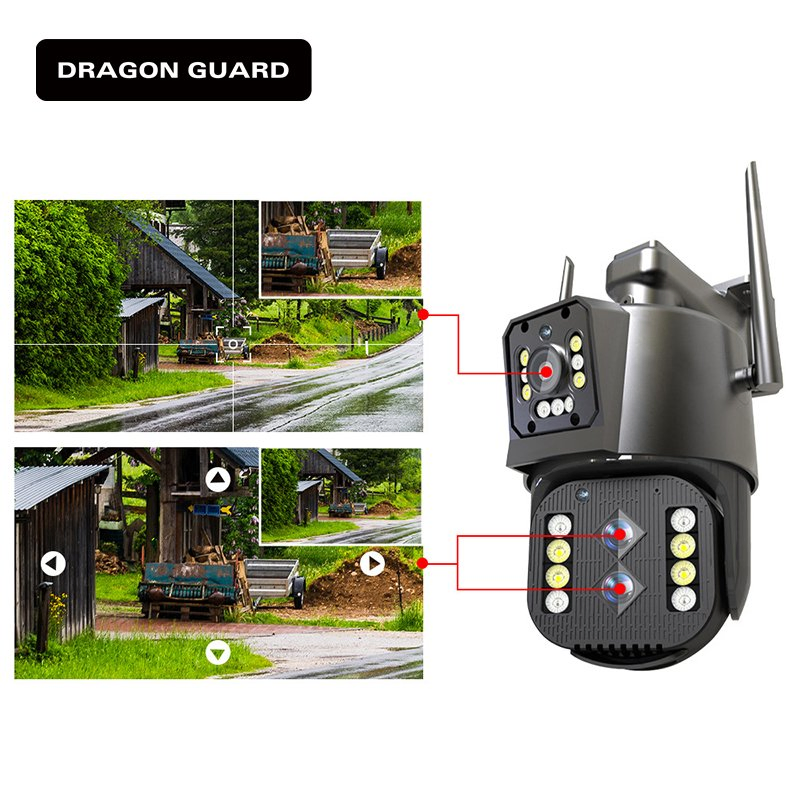 2. Dual Lens Network Camera with 10X Optical Zoom PTZ