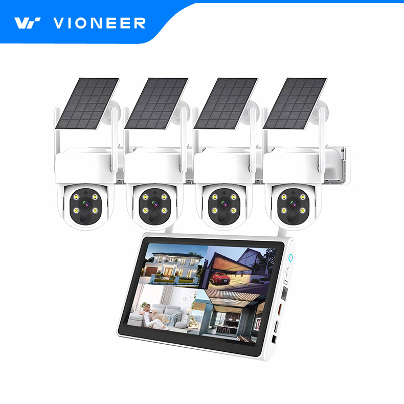 Vioneer 4G LTE Outdoor Powered Cellular Security WiFi PTZ Simcard Solar Camera