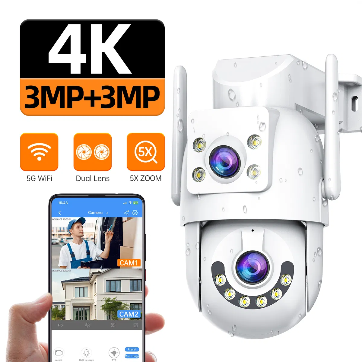 Advanced Outdoor 4G WiFi PTZ Solar Camera with Dual Lens