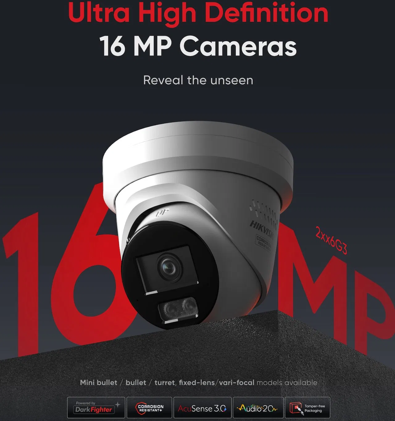 Hikvision 12MP Audible Warning &amp; Smart Hybrid Light Varifocal Network Camera