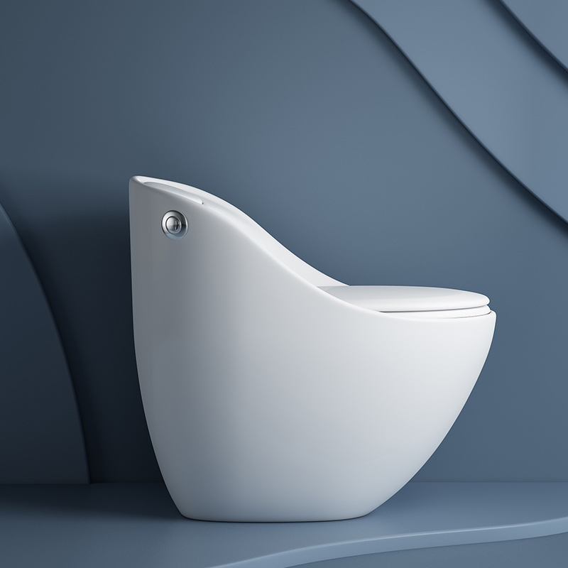 New Design Egg Shape Hidden Water Tank One Piece Toilet Water Close Siphonic Flushing Bathroom Toilet Ins Style