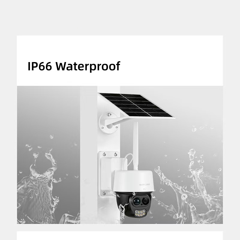 Mercury Security Solar 4G Dome Waterproof IP Camera Mipc3286L-F4ge Monitoring Power Supply System 3000, 000 Outdoor