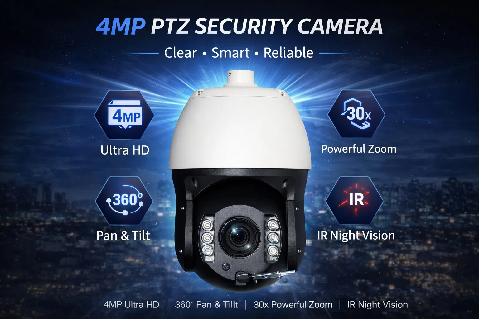 Professional IR Dome PTZ Camera