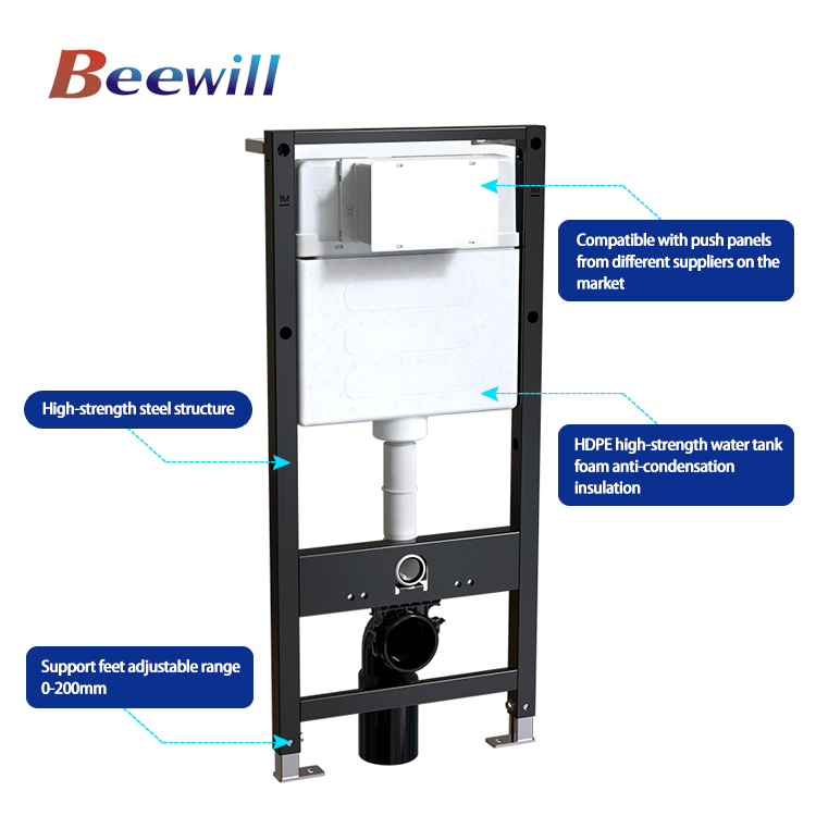 Sanitary Ware Dual Flush Concealed Cistern Hidden Wall Hung Toilet Water Tank