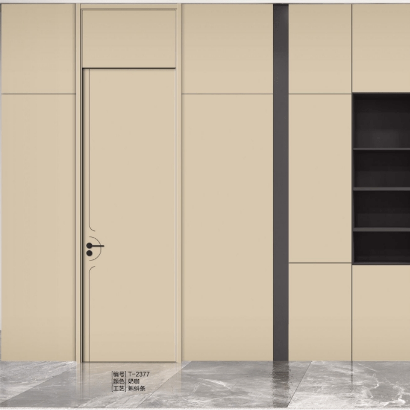 Low Price Wood Plastic Composite Majoys Customized Size Fireproof Interior WPC Hidden Door