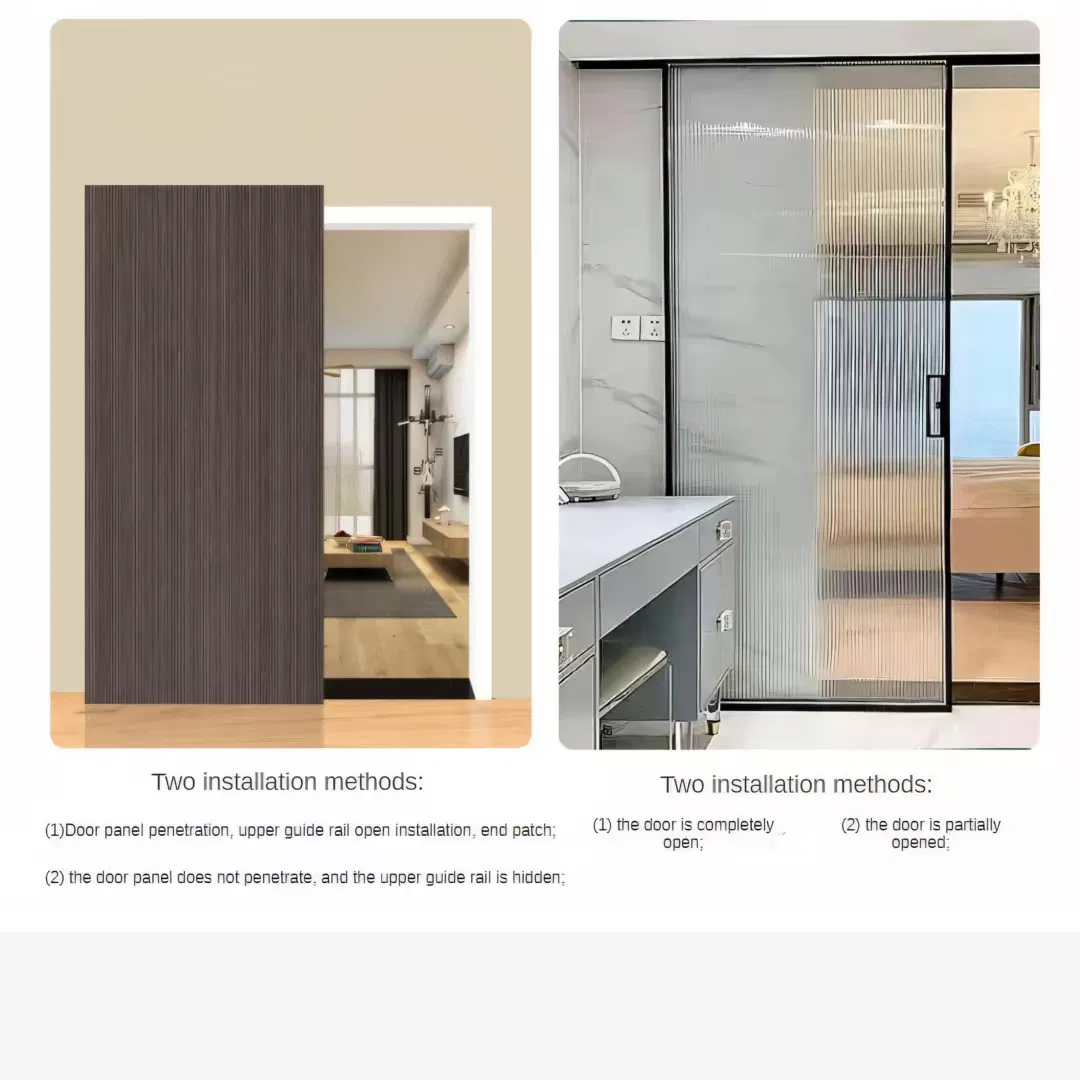 Magic Hidden Track Concealed Barn Door Hardware Invisible Sliding Door Roller Set