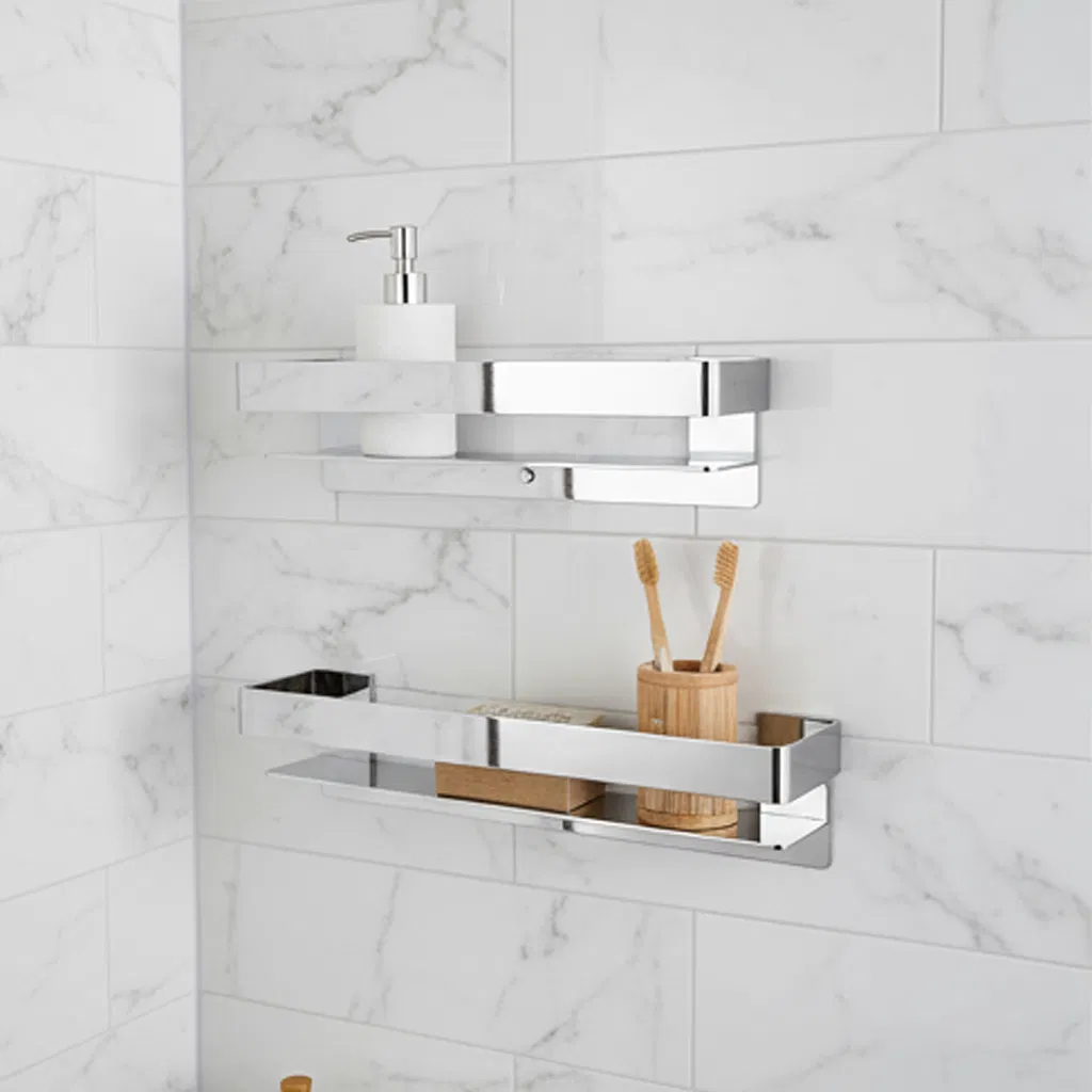 Solid Grab Shelf Dh-J01: Stylish Wall-Mount with Hidden Screws