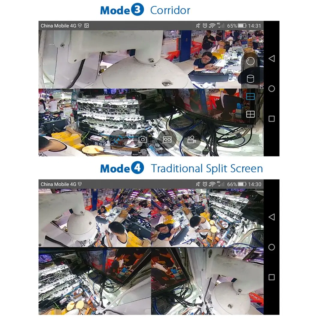 5MP 360 Degree Overall View Panoramic Vr Fisheye Security Video Camera with 1.14mm/1.7mm Fisheye Lens