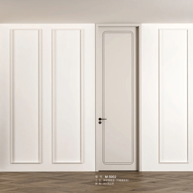 Low Price Wood Plastic Composite Majoys Customized Size Fireproof Interior WPC Hidden Door