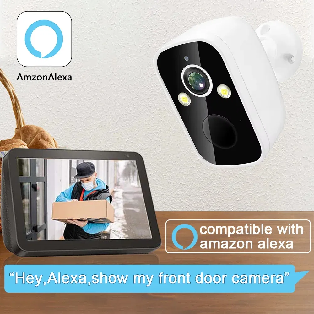 Smart Ai Battery Indoor HD 130 Degree Wide Angle WiFi Camera with PIR Motion Detection