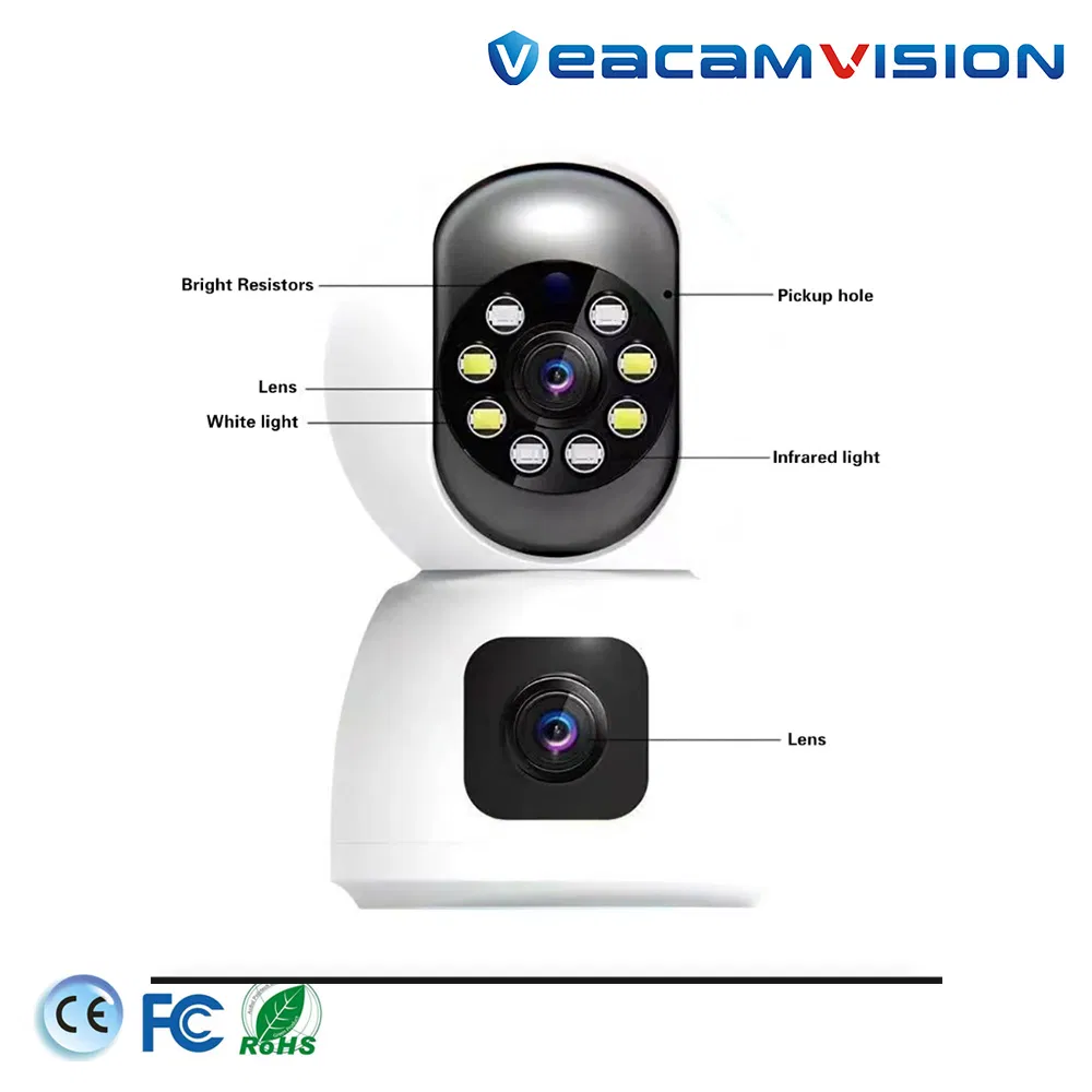 Security New 4MP Dual Lens Smart Home Indoor Wireless Security 4G IP PTZ CCTV Network Binocular CCTV Camera