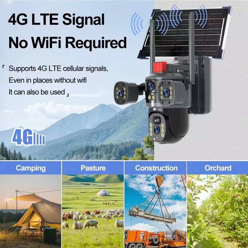 Outdoor 4G Solar Surveillance Camera with PTZ Functionality