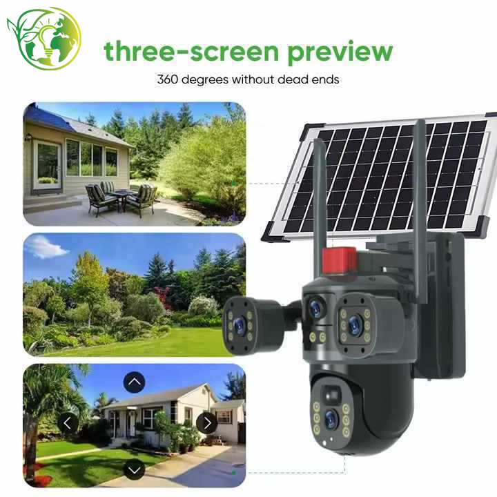 Solar Security Camera with 2-Way Audio, Wireless Outdoor Camera with WiFi &amp; Waterproof IP65
