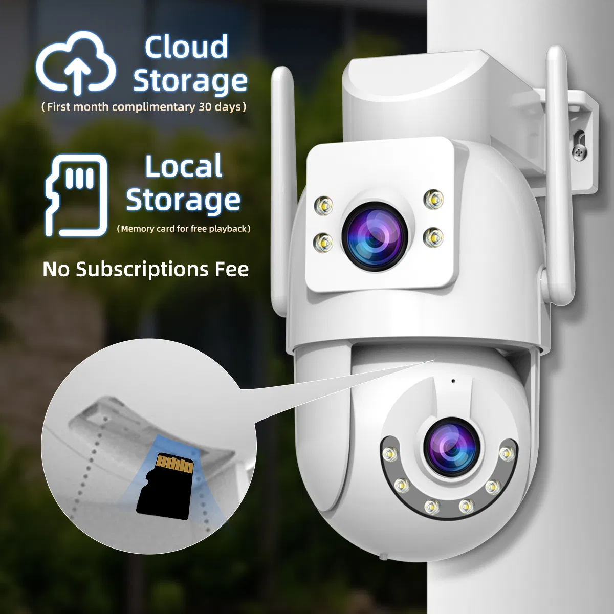 Advanced Outdoor 4G WiFi PTZ Solar Camera with Dual Lens