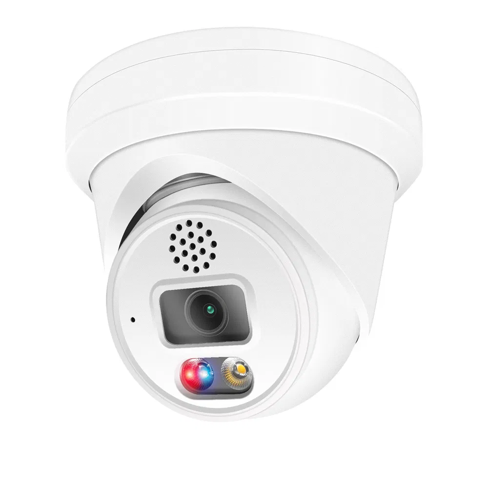 8MP Poe IP Camera Securtiy CCTV Camera with Two Way Audio Color Night Vision Motion Detect Red Blue Light Alert