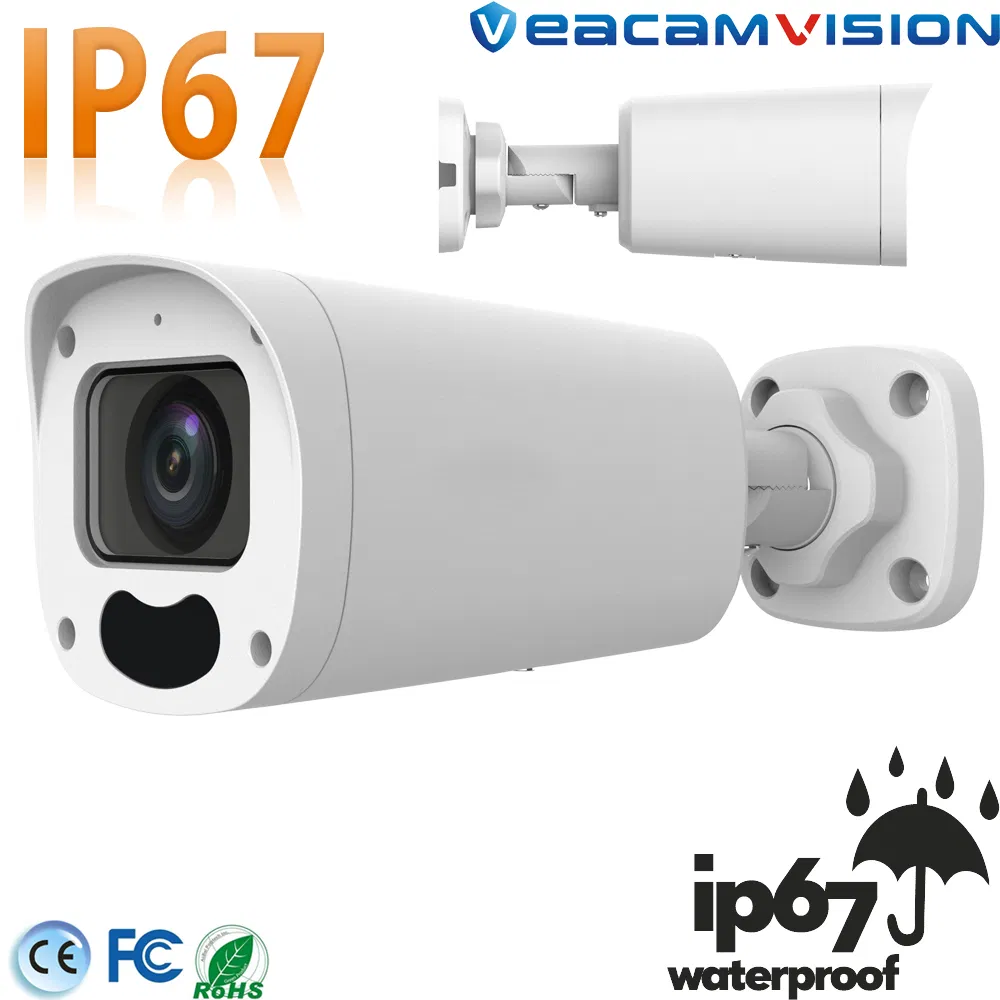 SD Card Slot Bullet IP67 Outdoor Waterproof WiFi 4G IP Network Camera with Built-in Mic and Poe Power