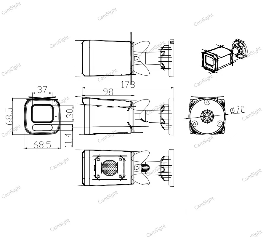 8MP 4K Ai Two Way Audio Colorvu Human Detection Poe IP Camera OEM ODM CCTV Security Bullet IP Camera Manufacturer