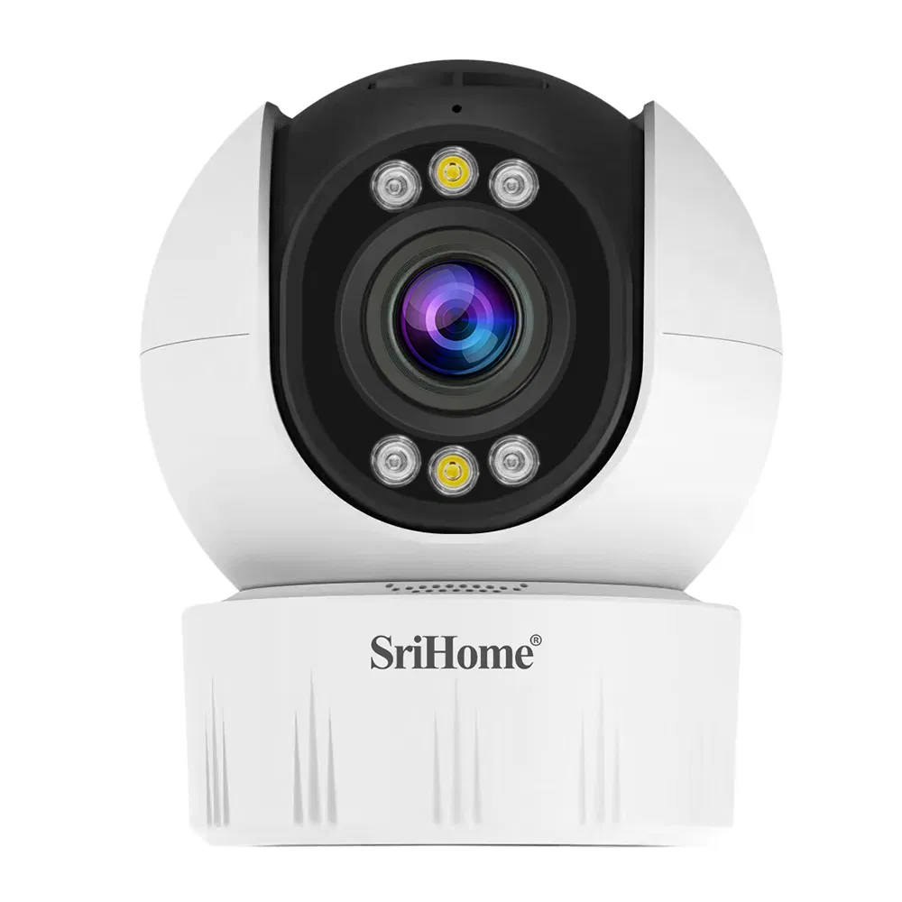 Srihome Sh046 4MP 5X Optical Zoom PTZ Camera 2.4G / 5g WiFi H. 265 Video Surveillance Camera - EU Plug