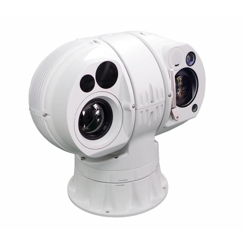 5km Detection 75mm Fixed Vox Lens+33X Optical Zoom 384X288 Resolution Thermal Imaging PTZ Camera