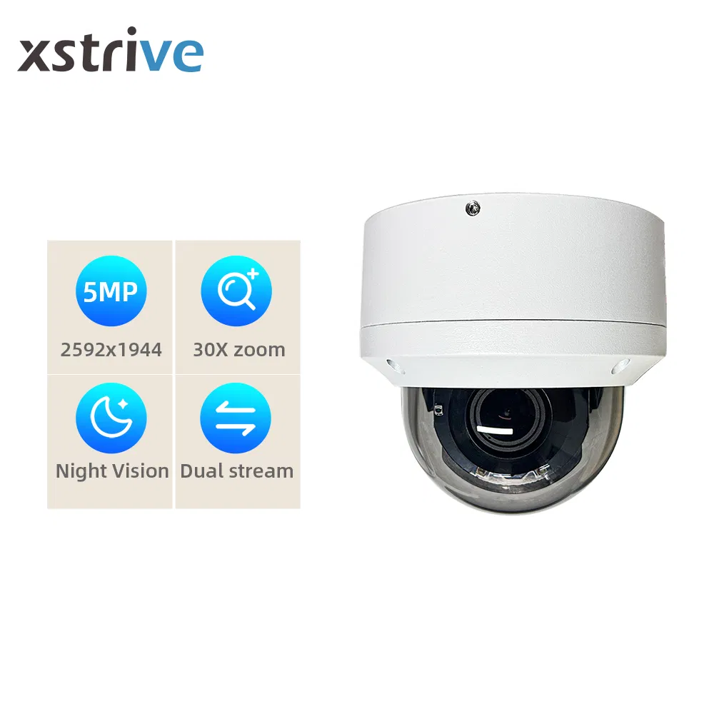 5MP 5X Zoom PTZ IP Poe Camera Long Range Waterproof IR OSD Outdoor CCTV Security Network Camera Dome