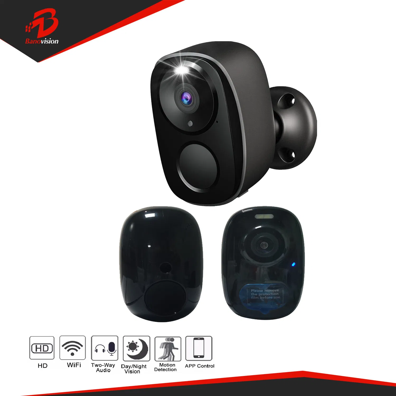 Security Waterproof Outdoor 3MP IP Camera WiFi Solar Panel Battery CCTV Camera