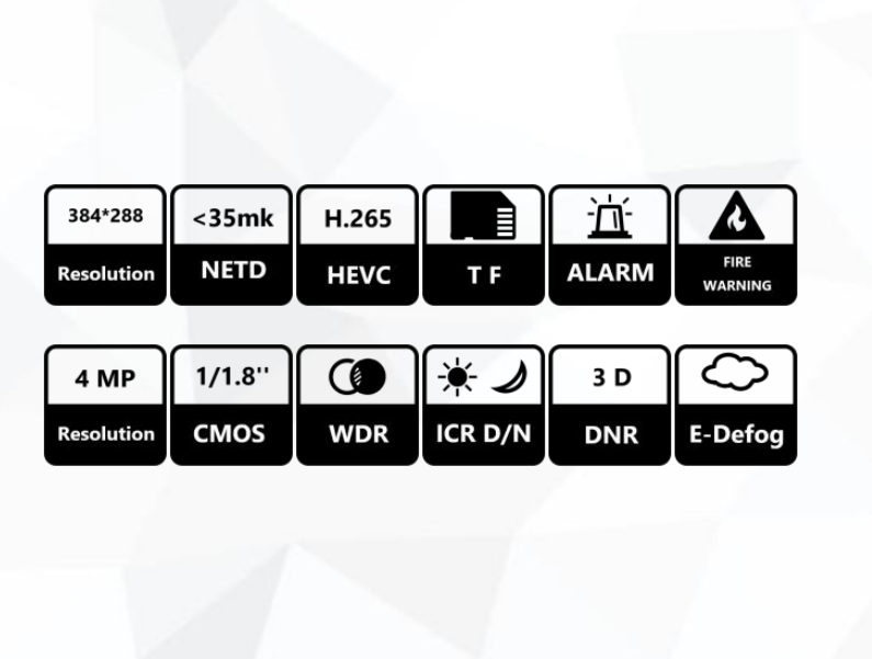 384*288 Outdoor Night Vision Bi-Spectrum Bullet Fixed Camera for Security