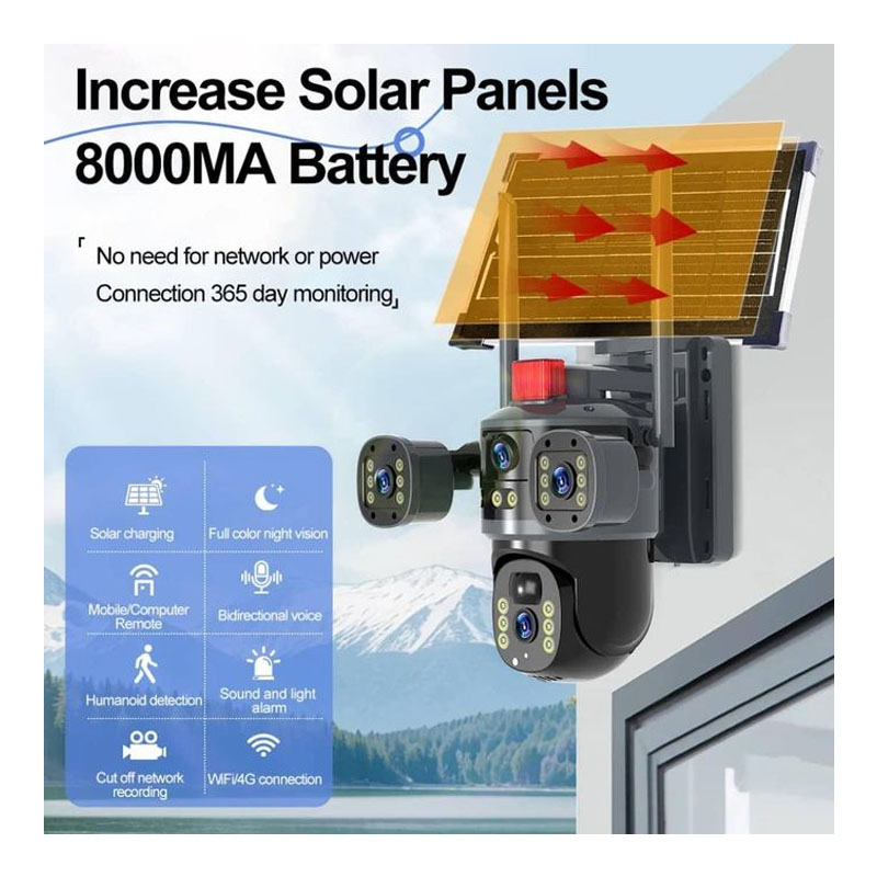 Solar Powered 4G Security Camera with Full Color Night Vision