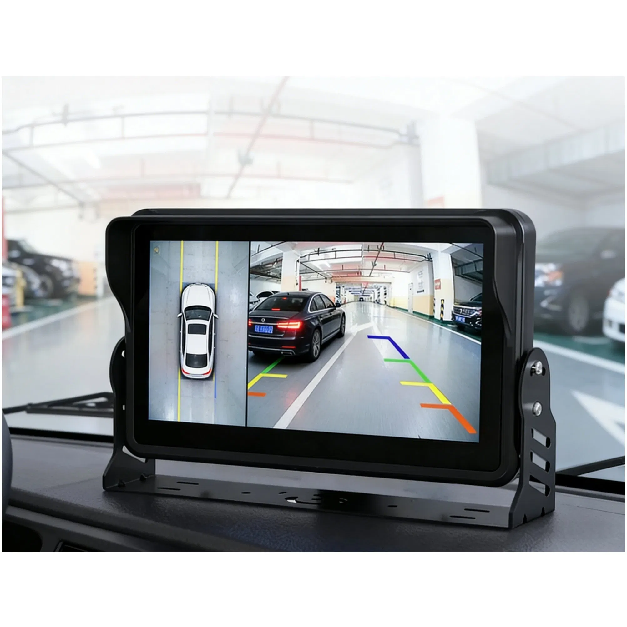 10" Waterproof Touch Monitor 4G GPS Ai Truck Camera DVR Rearview System for Fleet Management with 4CH Full Color Night Vision