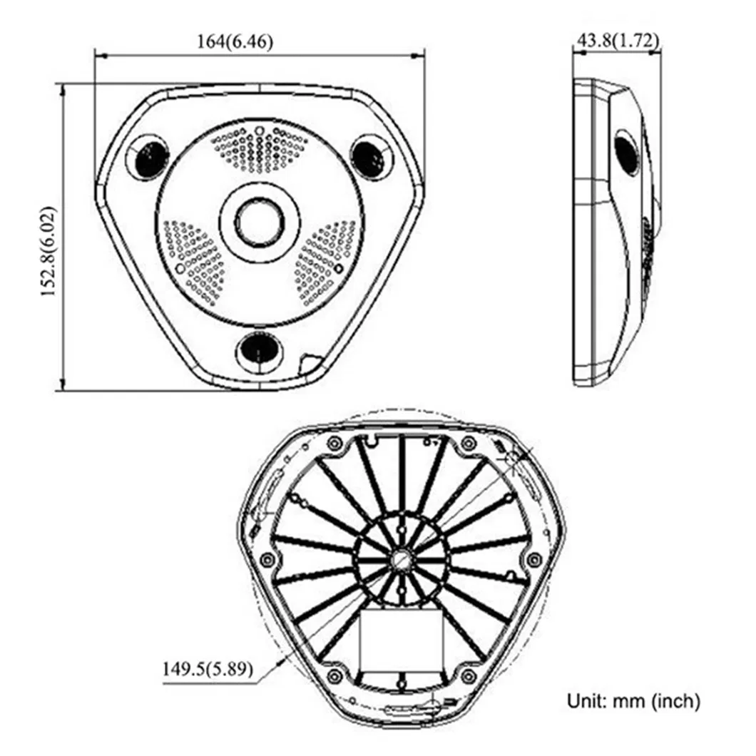 CCTV 3MP Panoramic Fisheye Onvif IP Camera Full HD 360 Degree Camera