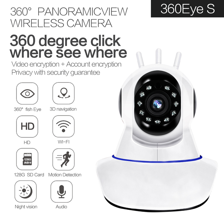 Small Body 3D Navigation WiFi HD Video Camera with Fisheye 360 Degree View Angle 720p 1080P (ec73-u15 or s12)