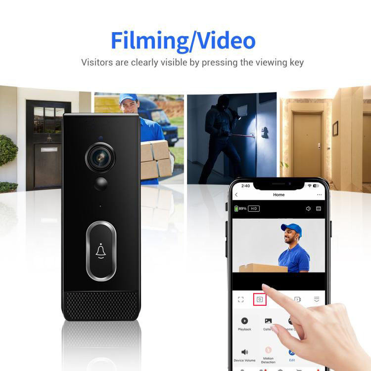 2026 New Waterproof Tuya Smart Wireless Video Door Phone Battery Powered for Smart Phones Ring WiFi Video Doorbell Camera