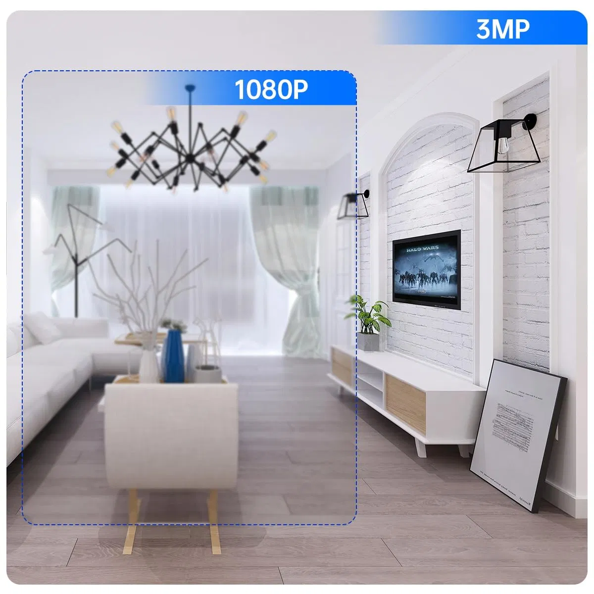 2K HD Light-Bulb Security Camera, Wireless 2.4GHz WiFi, 360° View, Auto Tracking, 2 Way Audio