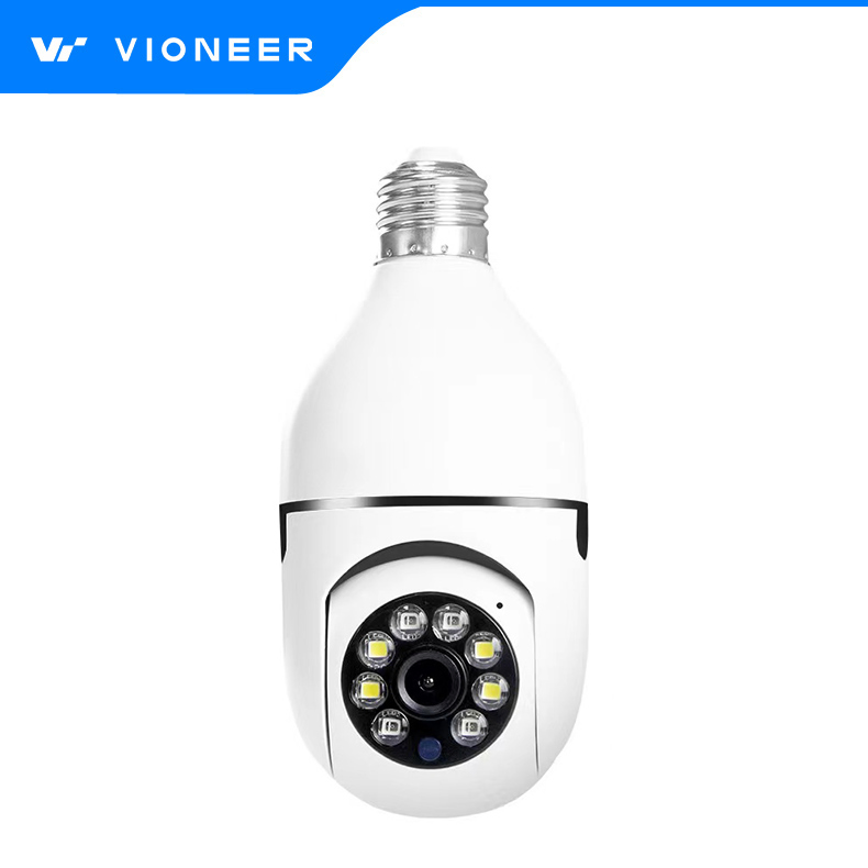 Vioneer Full Color Night Vision 2MP CCTV 1080P WiFi Light Bulb PTZ Security Camera