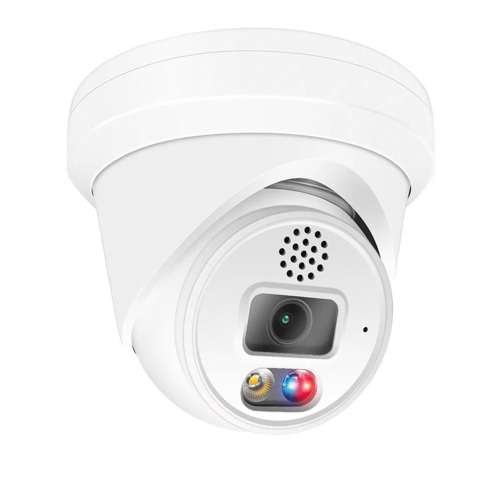 8MP Poe IP Camera Securtiy CCTV Camera with Two Way Audio Color Night Vision Motion Detect Red Blue Light Alert