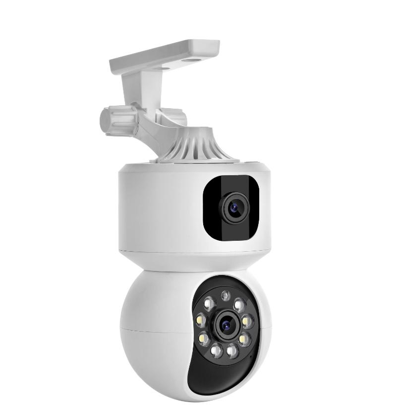 Security 4MP Dual Lens Indoor Security Camera 2.4GHz WiFi for Home Security, Baby/Pet Camera Indoor with Night Vision, Motion Detection Smart Camera