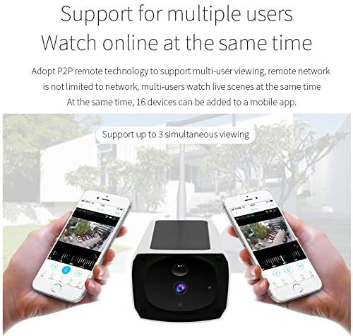 Wireless Rechargeable Battery Powered WiFi Home Security Solar Camera