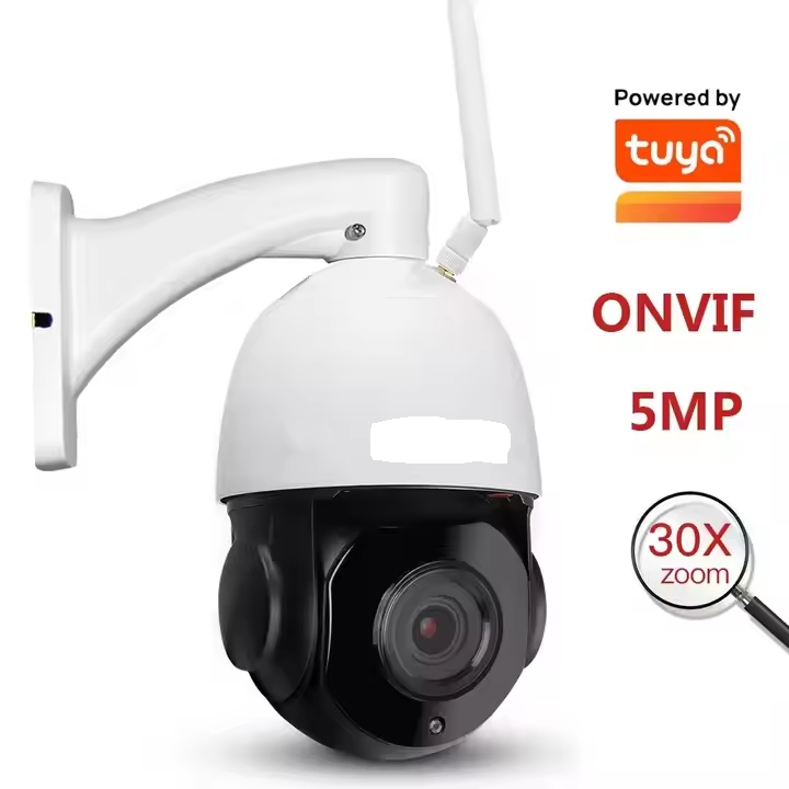 Tuya 5MP 30X Optical Zoom WiFi+Poe PTZ IP Camera Outdoo Dome Cameras