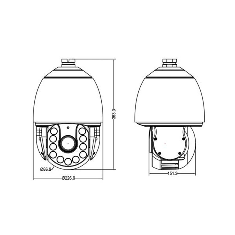 PTZ Speed Dome Security IP Camera Waterproof Outdoor CCTV Camera