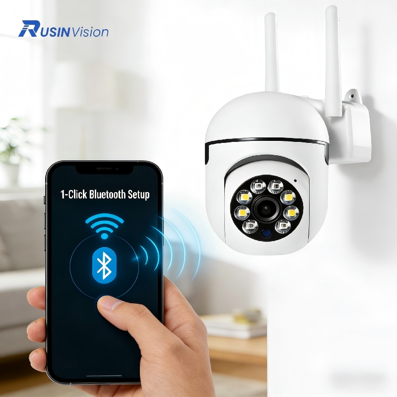 Rusin Vision 2026 High-Quality 1080P Wireless IP CCTV Camera Two-Way Audio 5g Security WiFi Camera Support Google and Alexa