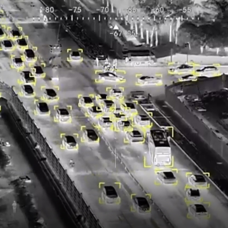 2 Axis Fire Fighter Robot Security 30X Optical Zoom Multi-Spectral Auto Tracking PTZ Camera