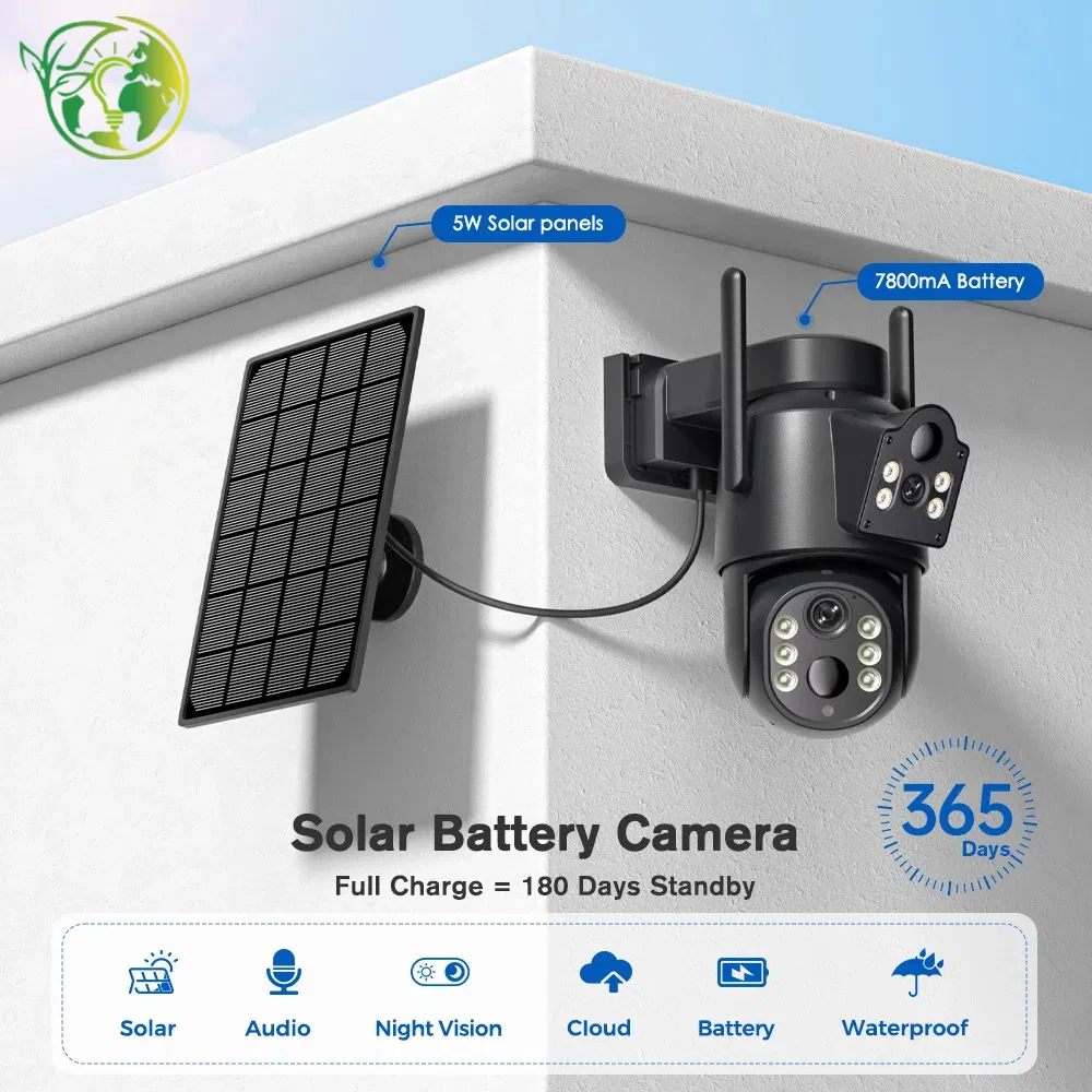 1080P Solar Security Camera, Wireless Outdoor IP Camera with Waterproof Design &amp; Motion Alerts