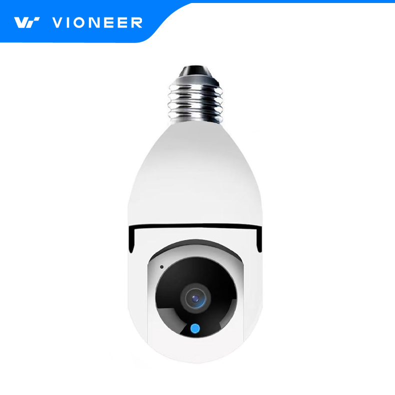 Vioneer Full Color Night Vision 2MP CCTV 1080P WiFi Light Bulb PTZ Security Camera