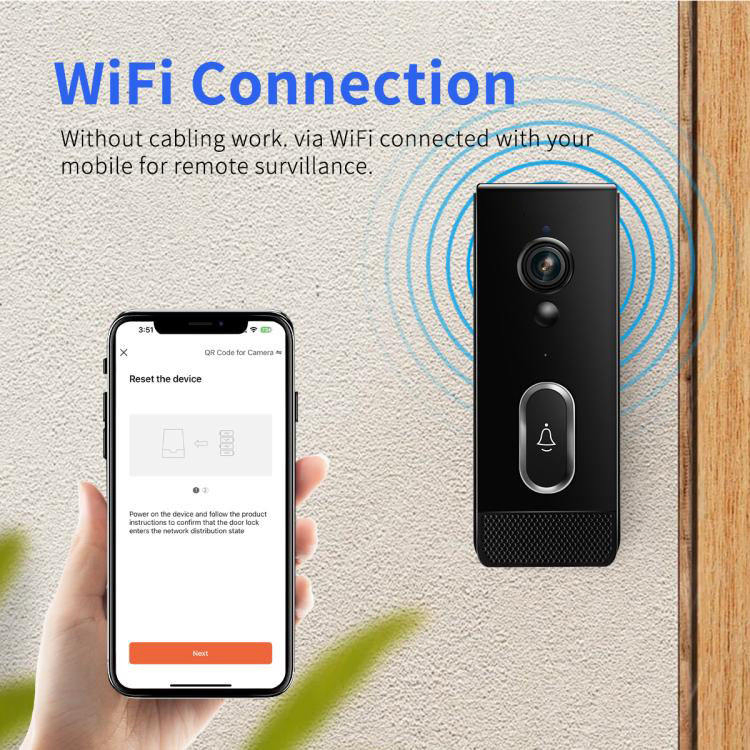 2026 New Waterproof Tuya Smart Wireless Video Door Phone Battery Powered for Smart Phones Ring WiFi Video Doorbell Camera