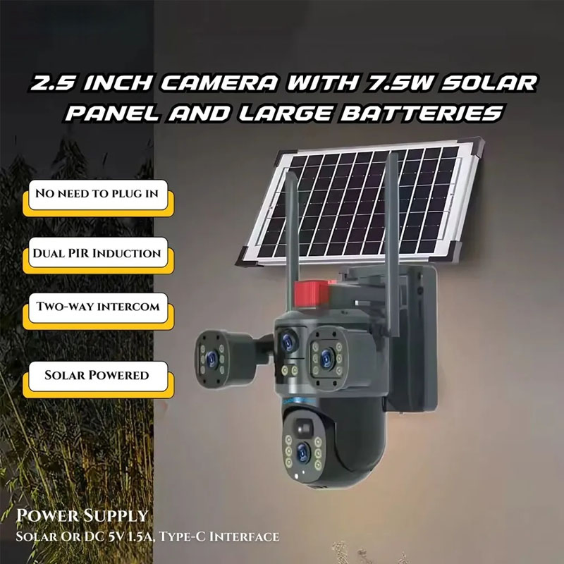 Solar Powered 4G Security Camera with Full Color Night Vision